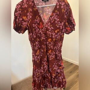 Madewell Floral V-Neck Dress
